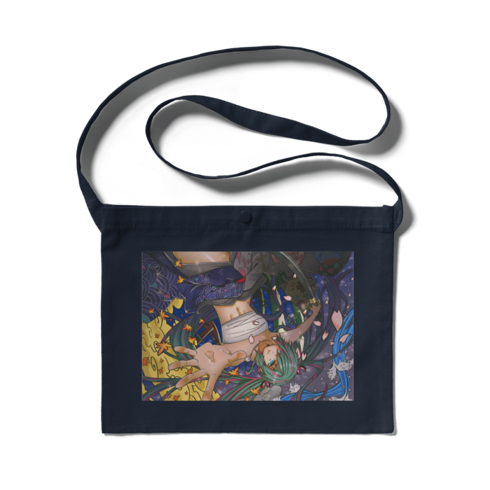 紺サコッシュ - 300 x 230 (mm)