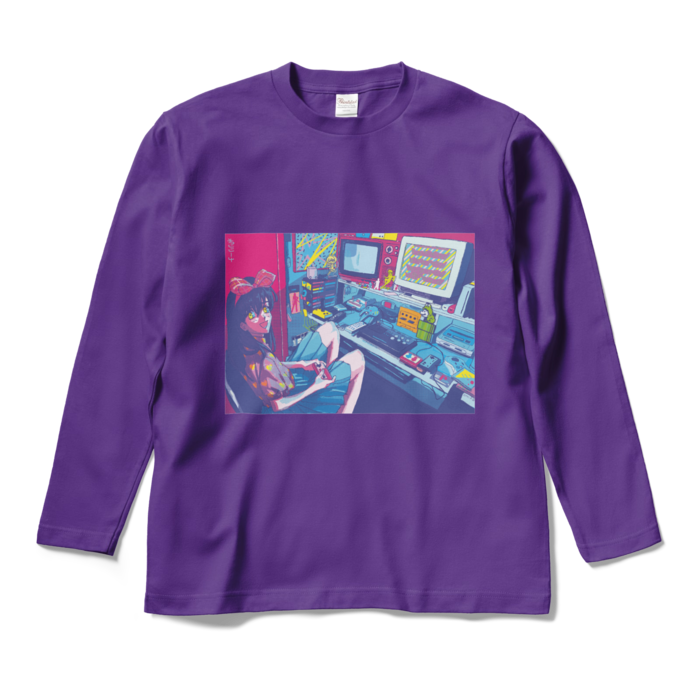 ロングスリーブTシャツ - M - パープル