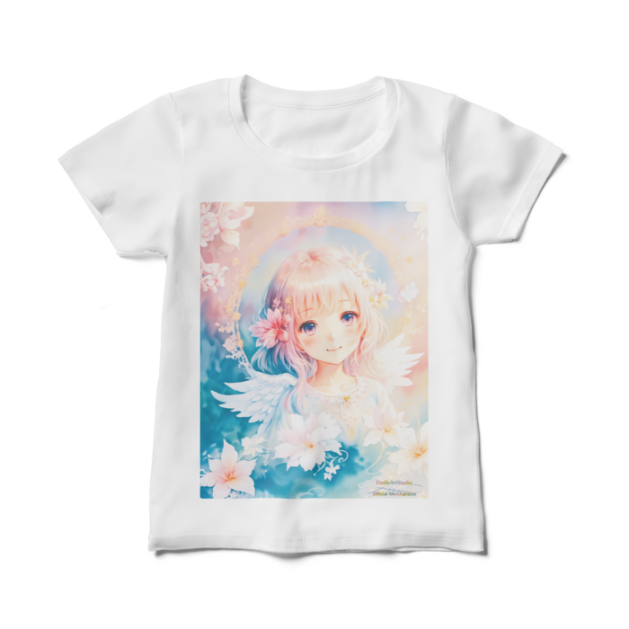 (前面プリント)「夢見る瞳7」レディースTシャツ - M - 白