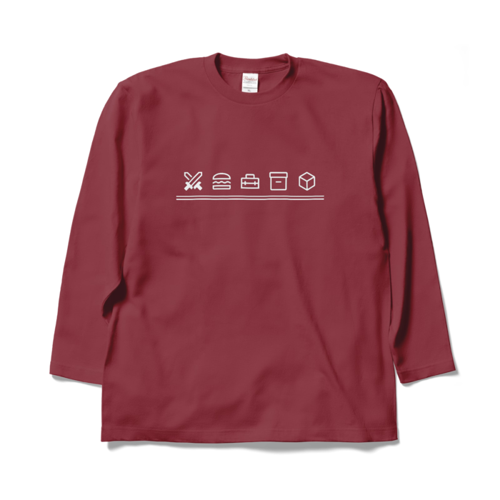 ロングスリーブTシャツ - XL - 祭(バーガンディ)