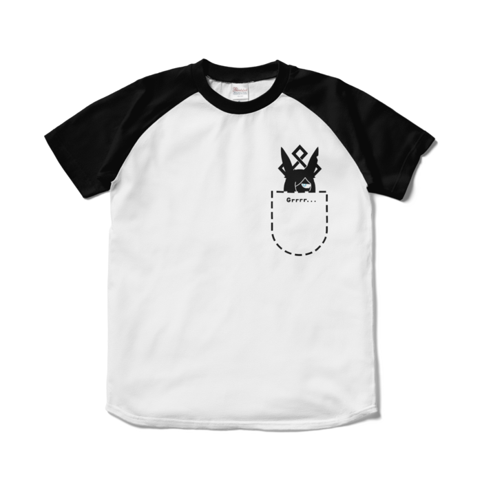 ラグランTシャツ - S - ホワイト×ブラック