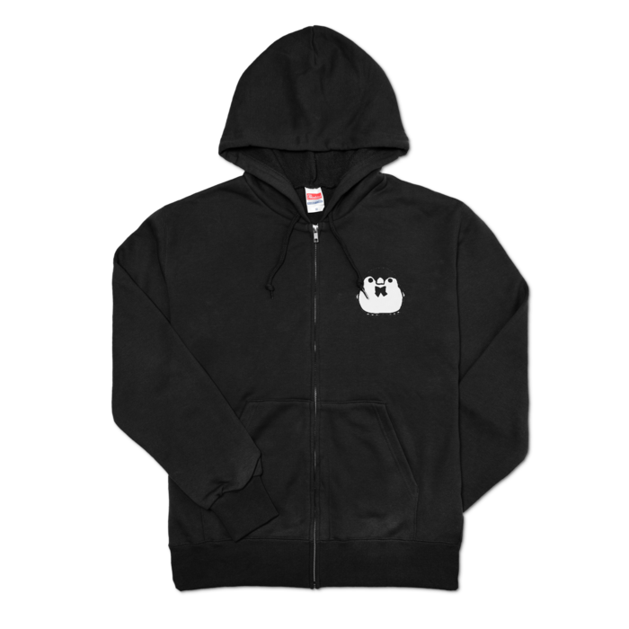ジップパーカー - M - ブラック(ロゴなし)