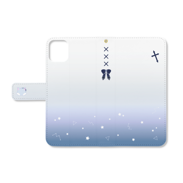 手帳型iPhoneケース - iPhone11ProMax - ストラップ穴 あり