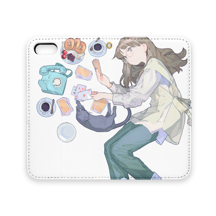 手帳型iPhoneケース(ベルトなし) - iPhone 5 / 5s / SE - ストラップ穴 あり
