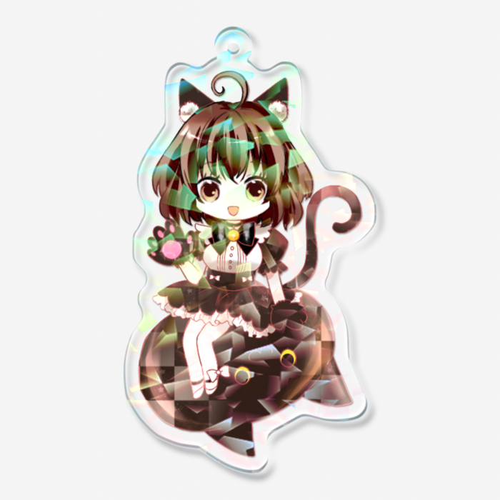 ホログラムアクリルキーホルダー - 70 × 70mm