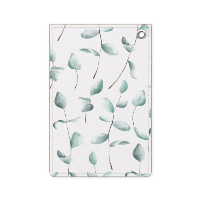 全４種類 白い花 植物のボタニカルな柄がシックなレザー製パスケース Snorkmaiden S Booth