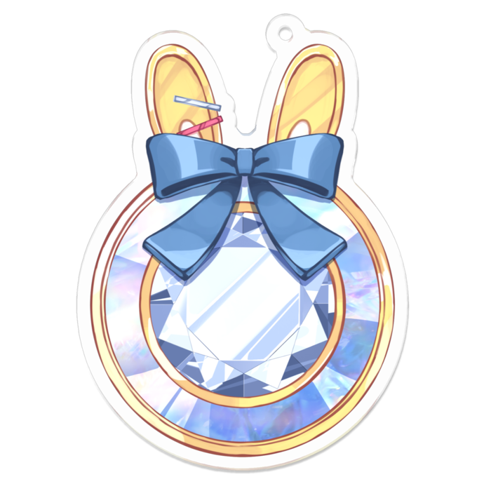 closed アクリルキーホルダー - 70 x 70 (mm)