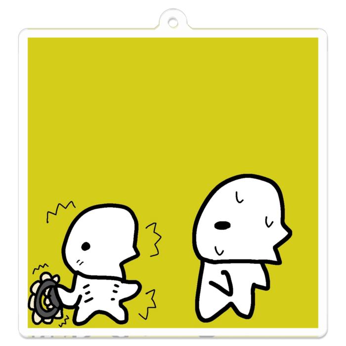 アクリルキーホルダー - 70 x 70 (mm) - タンバリンで煽るやつ