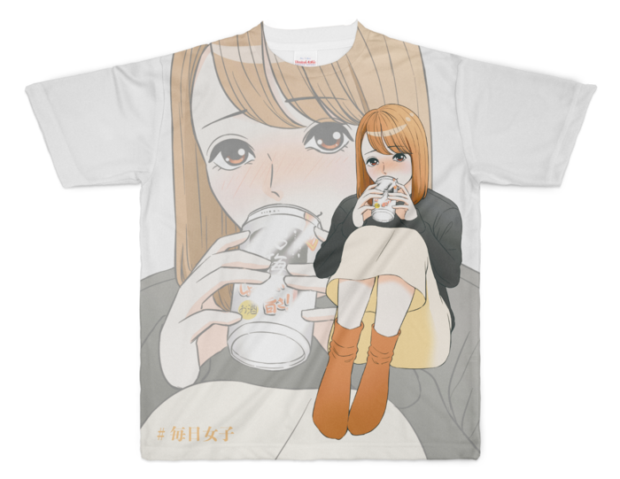 No 348 ほろ酔い女子フルグラフィックtシャツ 毎日女子 かいちのネットショップ Booth