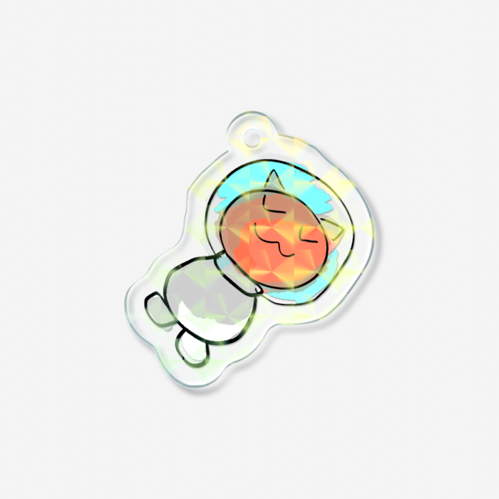 ホログラムアクリルキーホルダー - 50 × 50mm