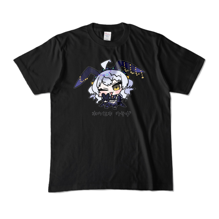 ホウセキウサギTシャツ - Mサイズ - 闇より深き漆黒 