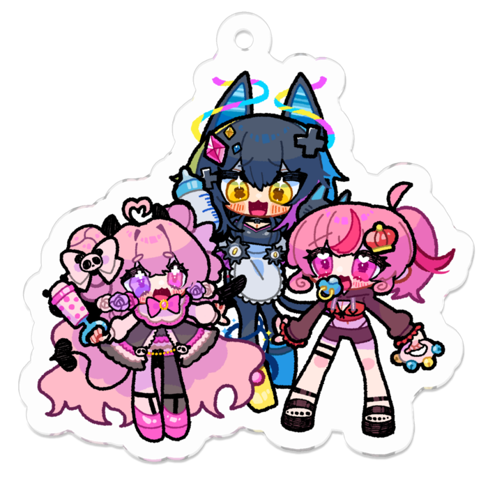 アクリルキーホルダー - 50 x 50 (mm)