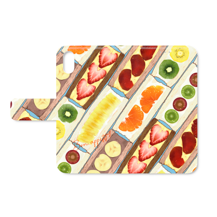 手帳型iPhoneケース - iPhone XS / X - ストラップ穴 なし