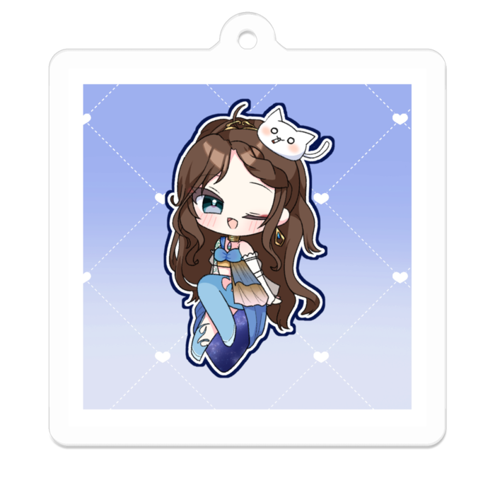 アクリルキーホルダー（コーティング） - 50 x 50 (mm)