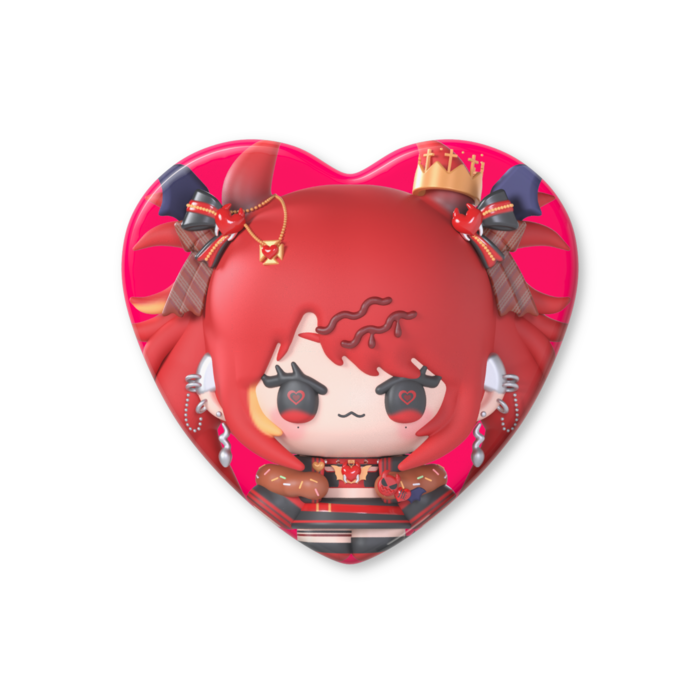 ハート缶バッジ 魔王Ver- 57 × 52.5mm