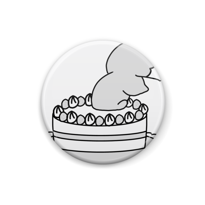 ケーキにズボッ！