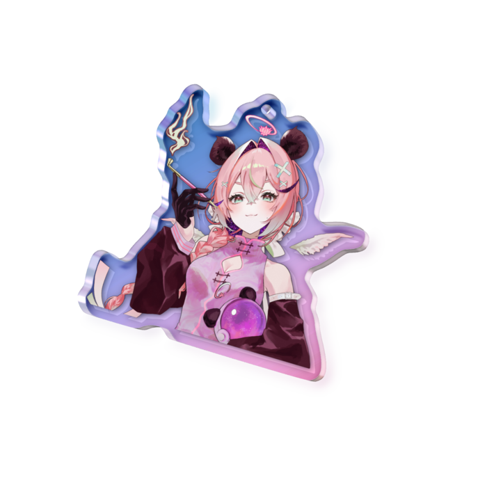オーロラアクリルキーホルダー - 70 × 70mm