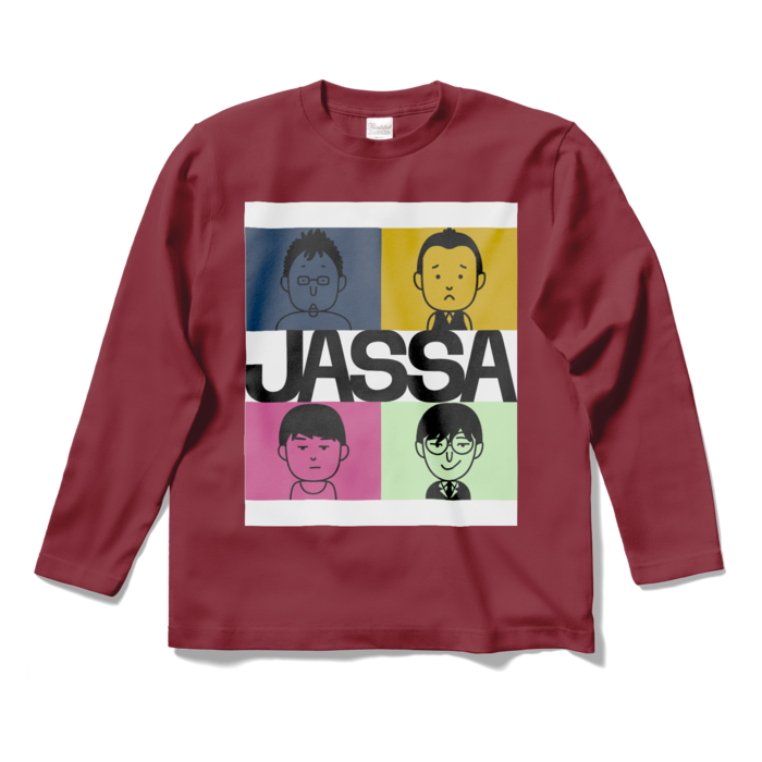 JASSAロングスリーブTシャツバーガンディロングスリーブTシャツ - S - バーガンディ