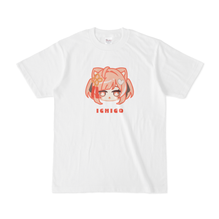 Tシャツ - S - 白【イチゴ②】