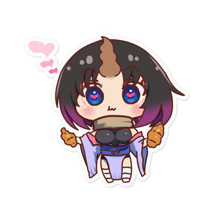 ステッカー（白） - 100 x 100 (mm)