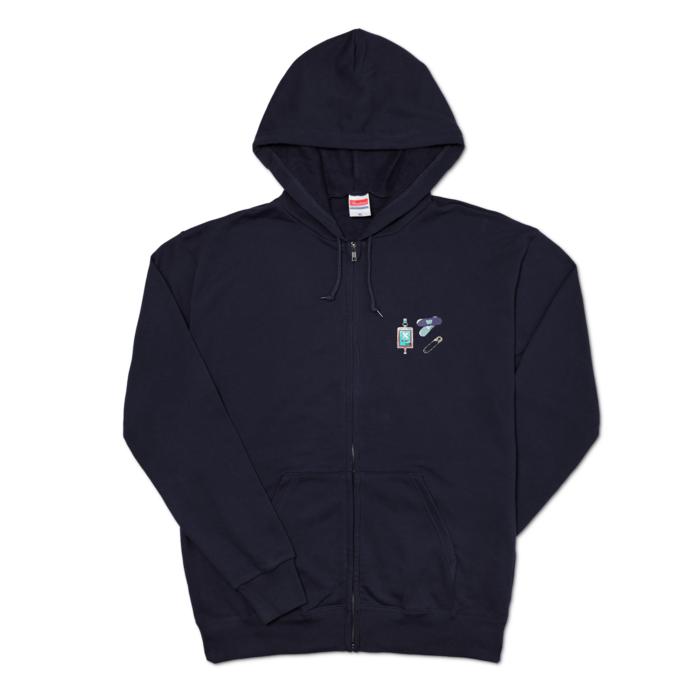 ジップパーカー - XL - ネイビー