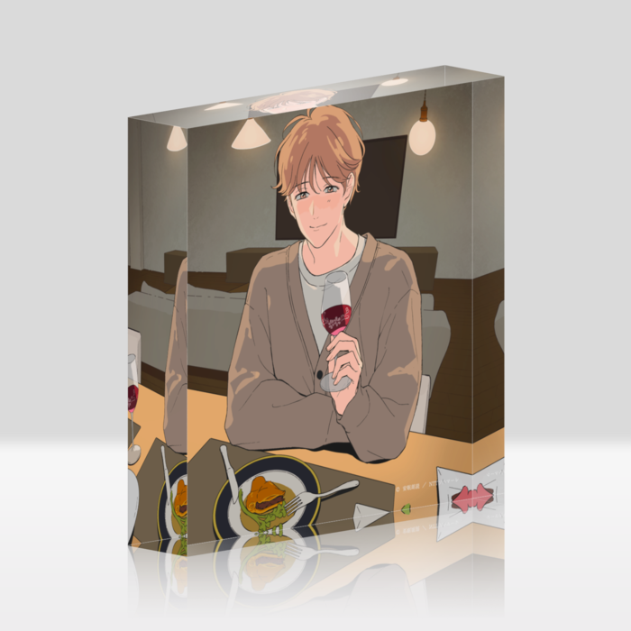 アクリルブロック - 100x100mm（ホワイト）