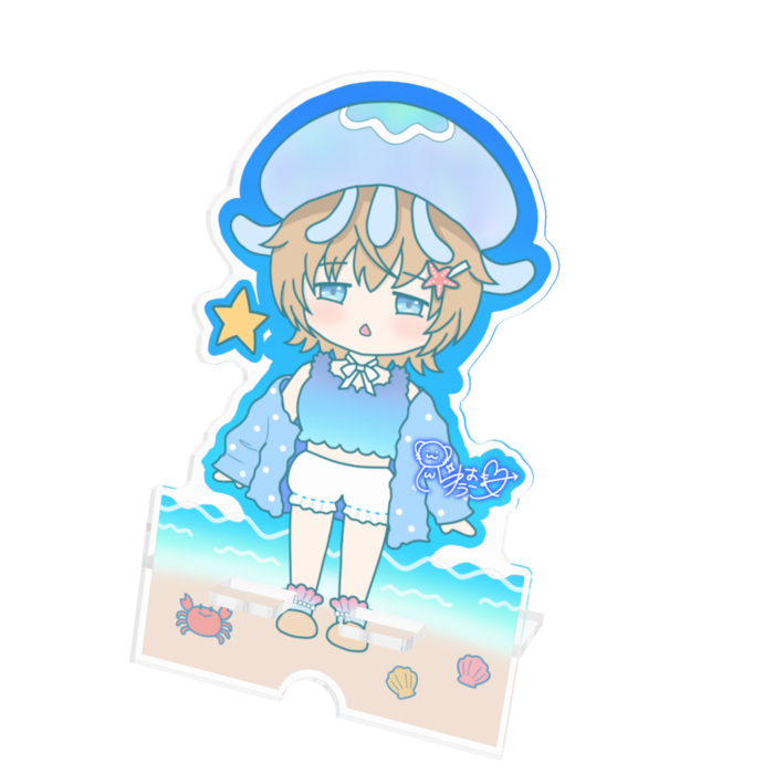 アクリルスマホスタンド - 100x160mm(ケーブル穴あり)