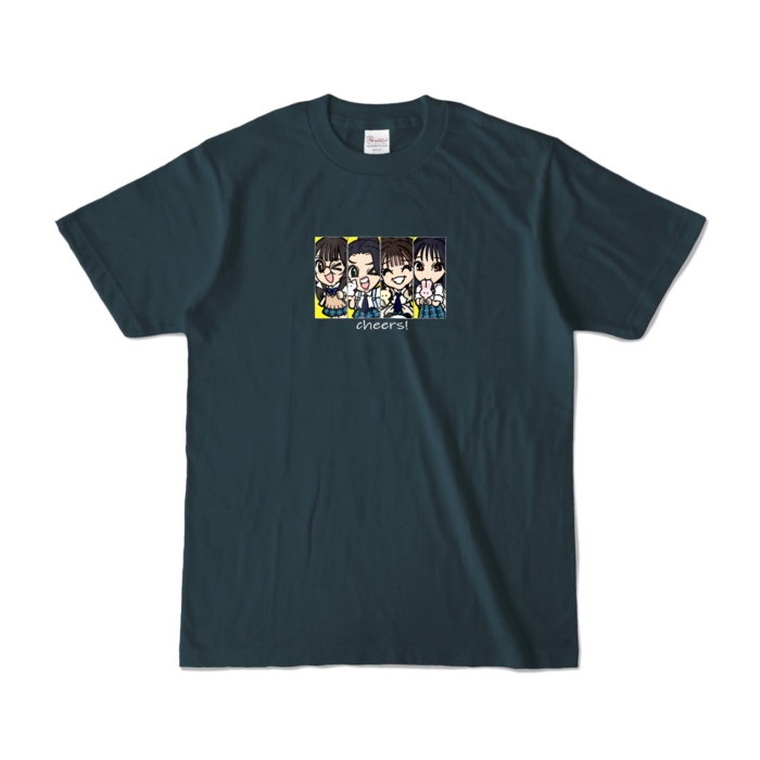 ４並びカラーTシャツ - S - デニム (濃色)