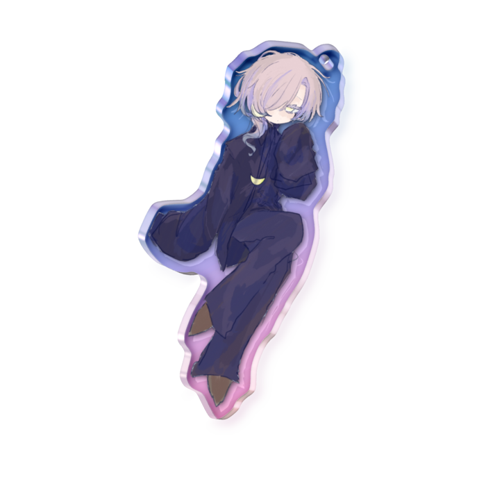 オーロラアクリルキーホルダー - 70 × 70mm