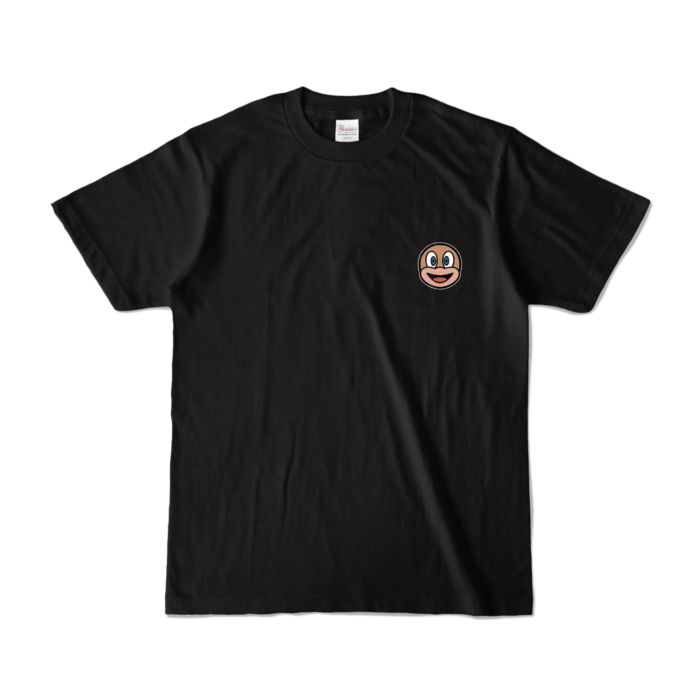 ハッピー(スモールロゴ)Tシャツ - S - ブラック (濃色)