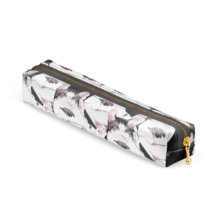 ペンケース - 20 x 4 x 4cm - ブラック