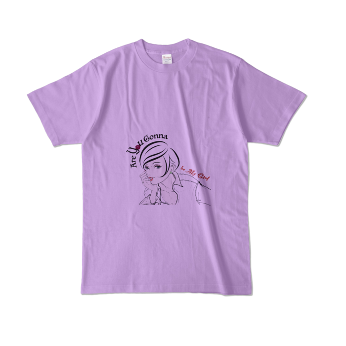 カラーTシャツ - L - ライトパープル (淡色)