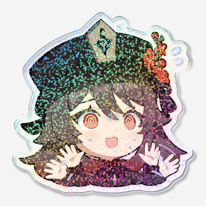 ホログラムアクリルキーホルダー - 70 × 70mm