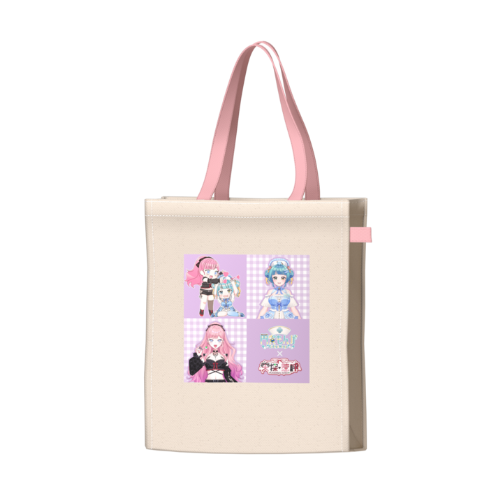 ツートンカラーバッグ - ピンク - W34 × H41 × D14cm
