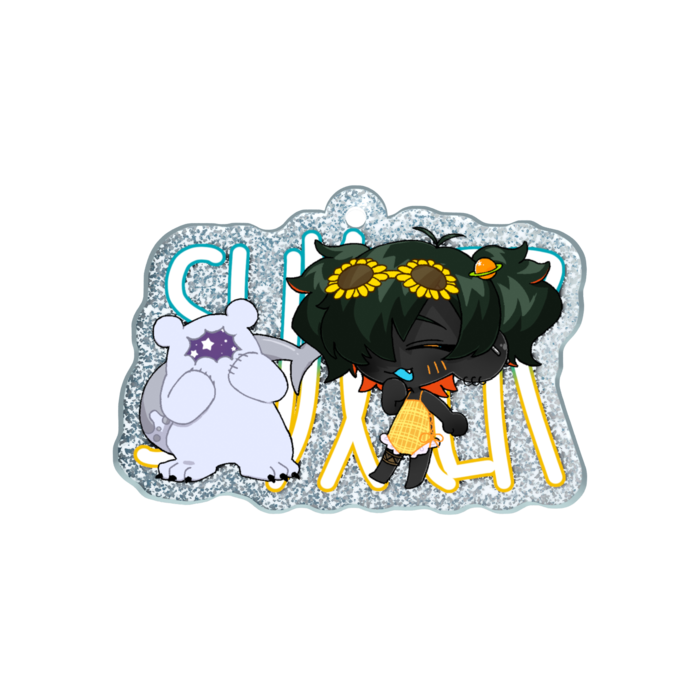 ラメアクリルキーホルダー - 50 × 50mm