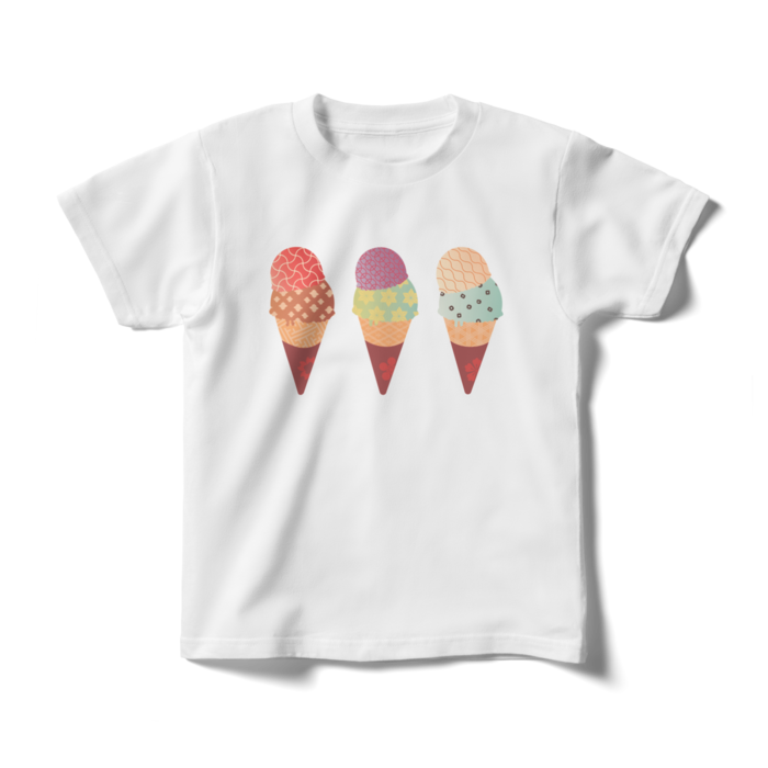 和柄アイスキッズTシャツ - 140cm - 正面
