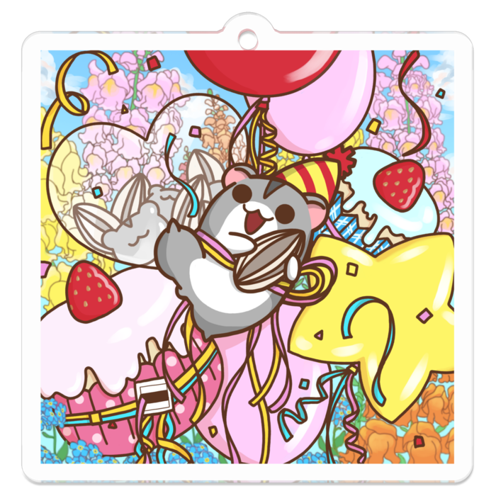 アクリルキーホルダー - 50 x 50 (mm)