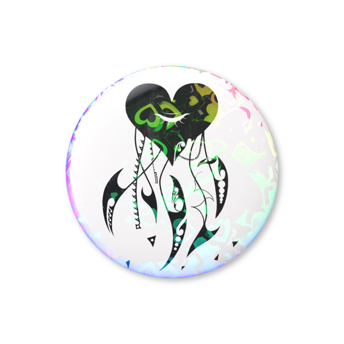ホログラム缶バッジ - 44mm(Silent Heart)