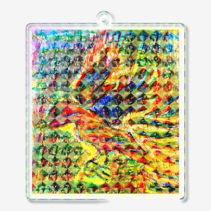 ホログラムアクリルキーホルダー - 70 × 70mm