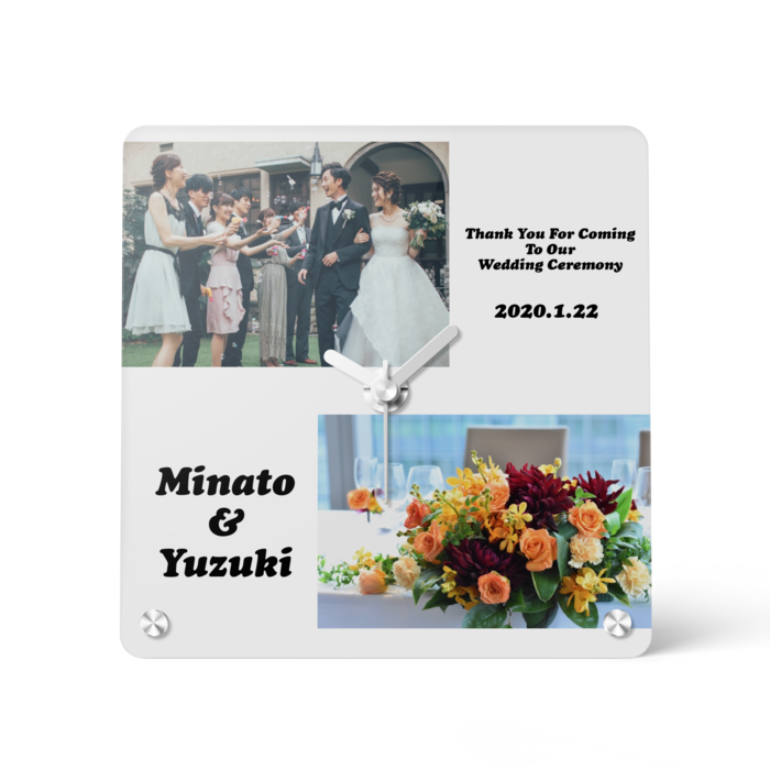 結婚祝い 名入れオーダーメイド時計 写真入り Lemon S Shop Booth