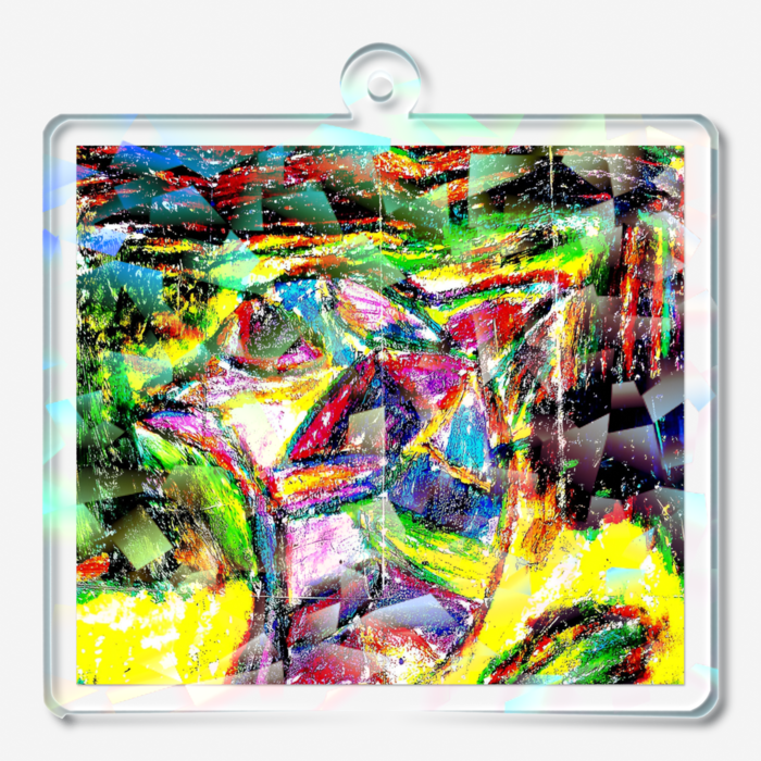 ホログラムアクリルキーホルダー - 50 × 50mm(1)