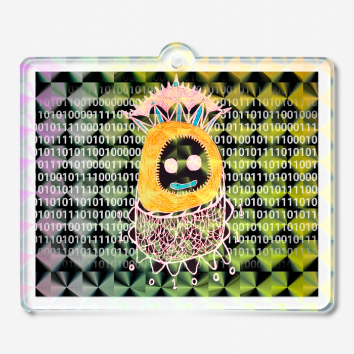 ホログラムアクリルキーホルダー - 50 × 50mm