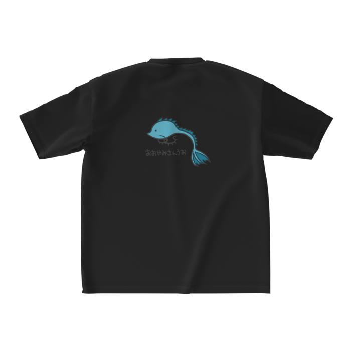 ビッグシルエットTシャツ - M - 背面(ブラック)