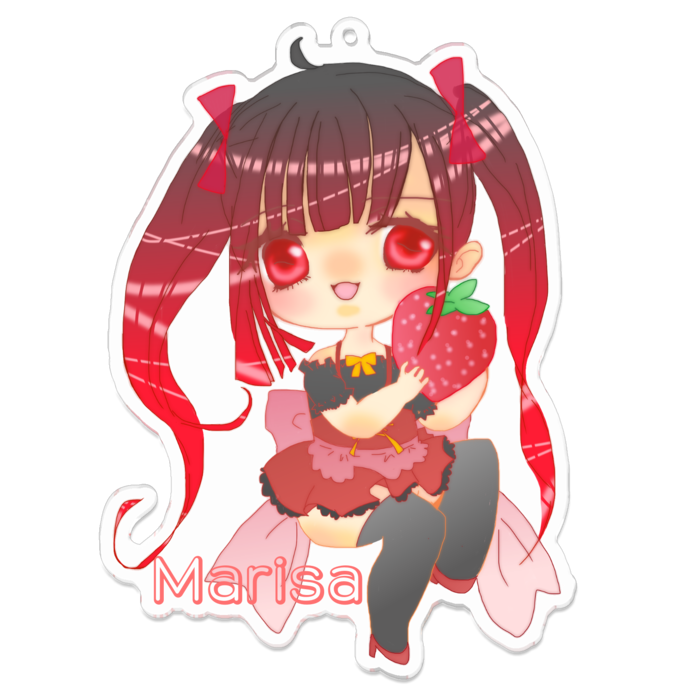 アクリルキーホルダー - 100 x 100 (メイド服)