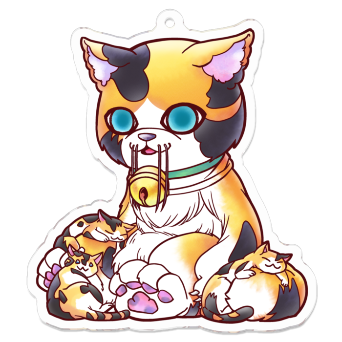 〈チビ〉アクリルキーホルダー(M) - 70 x 70 (mm)
