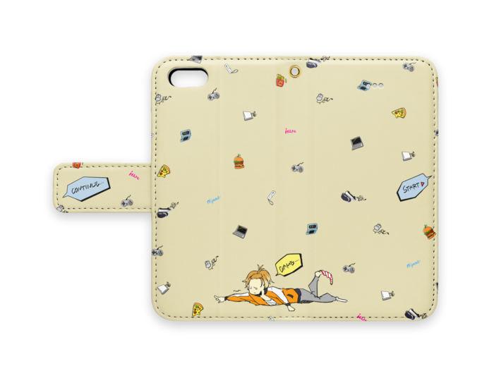 手帳型iPhoneケース - iPhone5 - ストラップ穴 あり