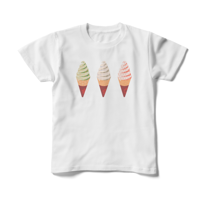 和柄ソフトキッズTシャツ - 150cm - 正面