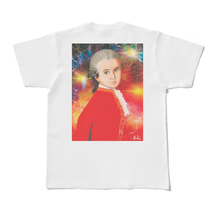 背面プリントTシャツ - M - 白