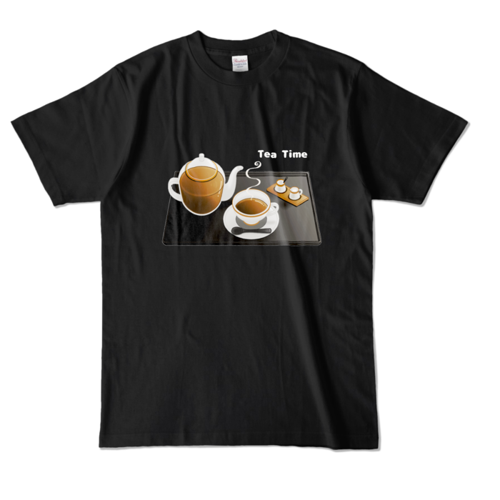 カラーTシャツ　黒色　L