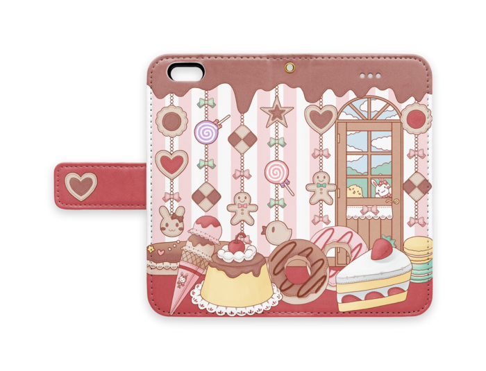 手帳型iPhoneケース - iPhone 6 / 6s - ストラップ穴 あり